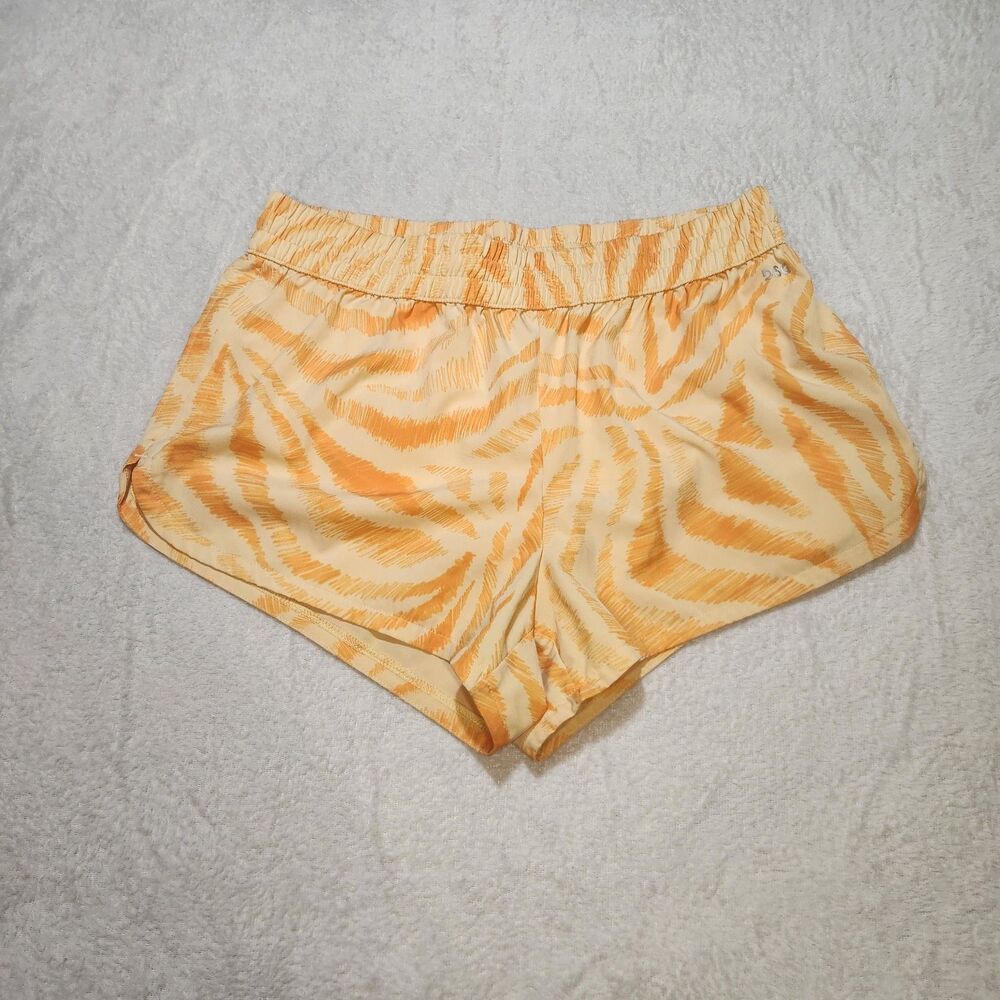 DSG Women's Stride Shorts Medium 3" Inseam Zebra Tangerine print Brief Lined